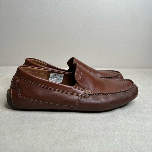 Clarks Men’s Markman Plain Dark Tan Leather Casual Loafers size 11.5M - Picture 6 of 9